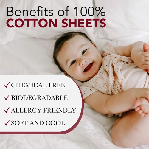 Miniatura 4 de Red Land Cotton Juego de sábanas de lujo 100% algodón cultivado en Estados Unidos Premium Hotel ultra ligero 4 piezas fabricado en Estados Blanco