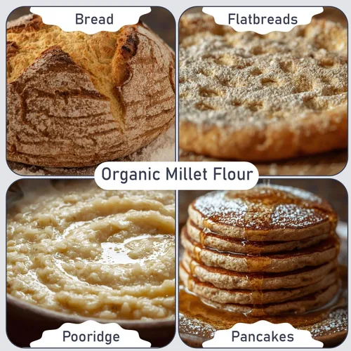 Miniatura 6 de Great River Milling Harina de mijo orgánica USDA orgánica, naturalmente sin gluten, sin OMG, vegana, kosher Sabor suave a nuez para hornear