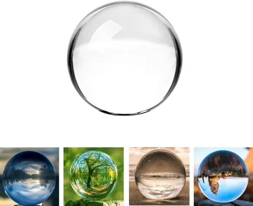 Miniatura 2 de Bola de cristal K9, bola de cristal transparente, esfera mágica para decoración, fotografía de lentes, meditación, adivinación de mirada, adorno