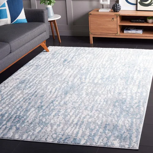 Miniatura 9 de SAFAVIEH Lagoon Collection - Alfombra de pasillo, 2 pies 2 pulgadas x 8 pies, beige y gris, diseño abstracto moderno, no desprende pelusa y de fácil