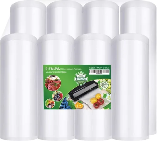 Miniatura 8 de Paquete de 6 bolsas selladoras al vacío de 8 x 20 pies (3 rollos) y bolsas selladoras al vacío de 11 x 20 pies (3 rollos) sin BPA y resistentes