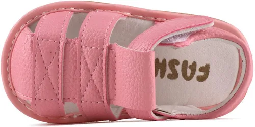 Miniatura 4 de Sandalias chirriantes de verano para niños y niñas, puntera cerrada, antideslizantes, suela de goma premium, zapatos para primeros pasos