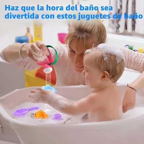 Miniatura 5 de Fajiabao Juguetes de baño para bebés de 1 a 3 años, juguetes de baño para niños pequeños, sin moho, para bañera de 2 a 4 años, arena, playa