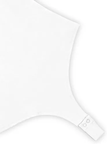 Miniatura 6 de PINKMSTYLE Body de manga larga con cuello cuadrado para mujer, con lunares, traslúcido, básico