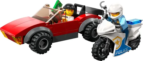Miniatura 2 de LEGO City Police Bike Car Chase 60392, juguete con vehículo de carreras y juguetes de motocicleta para niños de 5 años más, idea de regalo