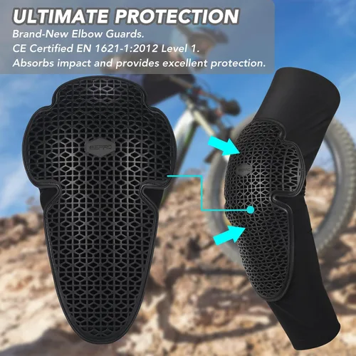 Miniatura 4 de surlim Coderas de protección,Coderas de bicicleta de montaña,Coderas MTB,Equipo de protección para patinaje y monopatín