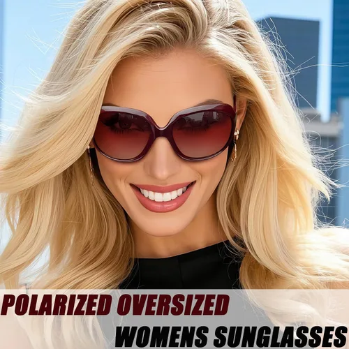 Miniatura 142 de Joopin Lentes de sol de gran tamaño para mujer, polarizados, grandes, para conducción, protección UV, grandes sombras