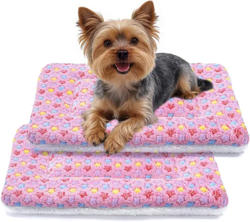 Miniatura 23 de Mora Pets Cama para Perros Almohadilla para Jaula Cama Ultra Suave para Mascotas con Bonito Estampado de Estrellas Alfombrilla Lavable para Jaula