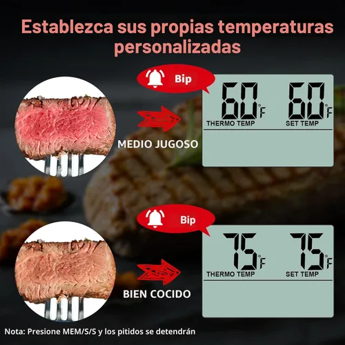 Miniatura 4 de Cocina digital LCD ThermoPro TP16 grande de cocción, comida, carne, termómetro para horno para barbacoa parrilla fumador temporizador de reloj