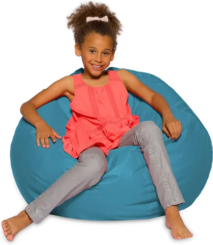 Miniatura 63 de Posh Creations - Sillón puff para niños, adolescentes y adultos, incluye funda extraíble y lavable a máquina, tamaño mediano de 27 pulgadas, lona