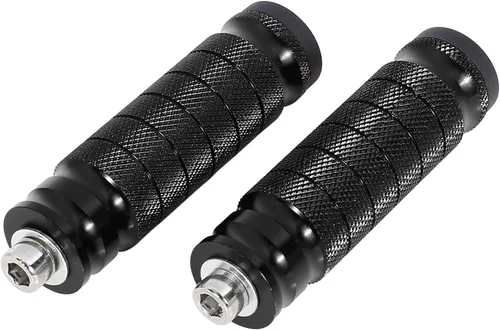 F FIERCE CYCLE 1 par de reposapiés de aluminio de 6mm para motocicleta, set trasero plegable, reposapiés para motociclismo, estribo negro