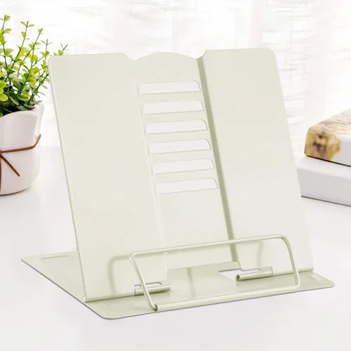 Miniatura 30 de MSDADA - Soporte de libros de escritorio, soporte de libros de lectura, de metal, ajustable, para libros de cocina, documentos, portátil