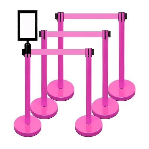 Miniatura 22 de VIP Crowd Control - Juego de barreras de seguridad con cinturones retráctiles, 91 cm de altura, cinturón de 198 cm y soporte de pared Cinturón