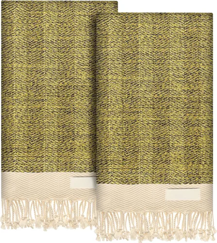 Miniatura 44 de EPHESUS TOWELS Toallas de Mano - Juego de 2 18" x 30" - Toalla de Mano Turca Decorativa para Baño, Cocina, Invitados, Cara, Cabello, Té, Paño