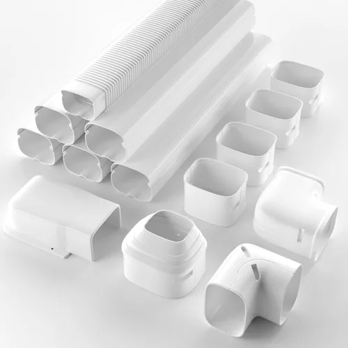 Miniatura 6 de Kit de cubierta de mini línea dividida de 3 pulgadas y 19 pies para minisplit Linset sin conductos y bombas de calor, tubería de PVC decorativa
