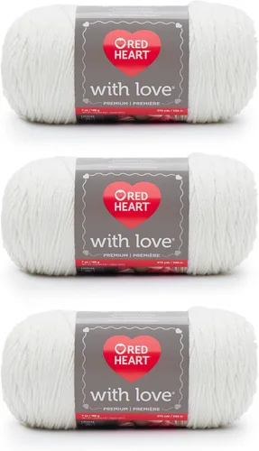 Miniatura 31 de Red Heart with Love Berry - Hilo rojo – Paquete de 3 unidades de 6.98 oz/7 onzas – Acrílico – 4 medianos (peinado) – 370 yardas – Tejido/ganchillo
