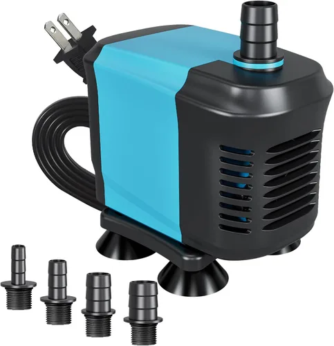 Miniatura 8 de LYPHARD AQUARIUMS Bomba de agua sumergible de 125 W, 1110 GPH de alta elevación 12.8 pies bombas de acuario para pecera, estanque, fuente