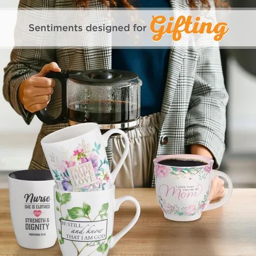 Miniatura 5 de Taza de café de cerámica cristiana para mujeres y hombres – Taza de café inspiradora y regalos cristianos (taza de cerámica de 12 onzas)