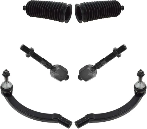 Miniatura 83 de TRQ Kit de dirección interior y exterior para lado del conductor y del pasajero delantero, con cremallera de dirección y fuelle de piñón compatible
