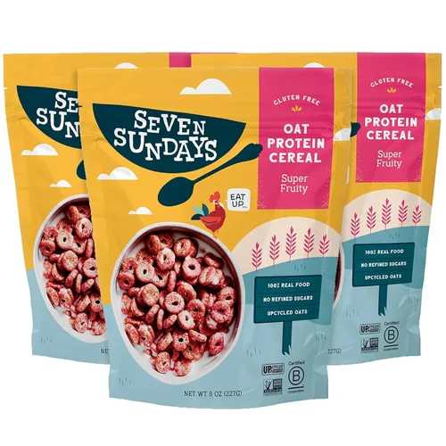 Miniatura 10 de Seven Sundays Cereal de Proteína de Avena, Maple Canela, Bolsa de 8 Oz (Paquete de 3), Sin Gluten, 5g de Proteína Reciclada, 0g de Azúcar Refinado