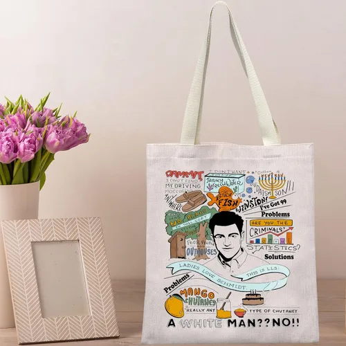 Miniatura 6 de BWWKTOP Schmidt Bolsa de lona Schmidt para fanáticos de Schmidt, regalos inspirados en programas de televisión, bolsa de hombro Schmidt Merchandise