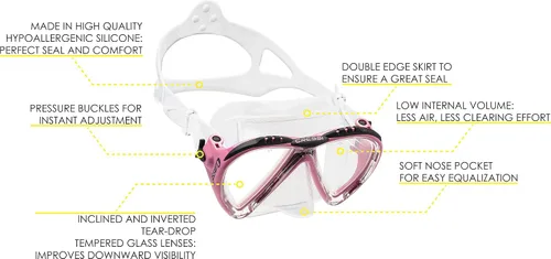 Miniatura 2 de Cressi Juego de esnórquel para adultos Máscara y snorkel Máscara de silicona cómoda de primera calidad Snorkel superior seco Diseñado