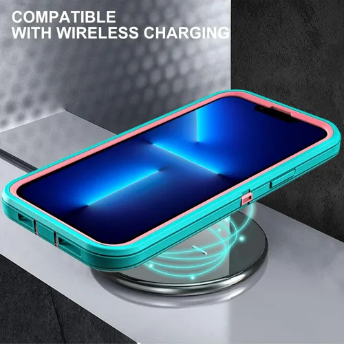 Miniatura 6 de YKHJKLEC para iPhone 13 Pro Max, funda militar grado 3 en 1 resistente a golpes/caídas/polvo con 2 piezas de protector de pantalla de vidrio
