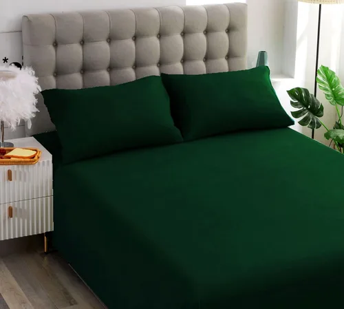 Miniatura 4 de Ghooss Sábanas Matrimoniales Verde Bosque Sábanas de Cama Extra Suaves Microfibra Cepillada 1800 - Bolsillo Profundo, Sin Arrugas y Decoloración - 4