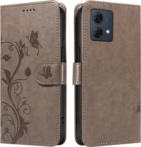 Miniatura 48 de Funda para Motorola Moto E22/E22i, piel sintética, con tarjetero y correa para la muñeca, a prueba de golpes, funda magnética para Motorola Moto Rojo