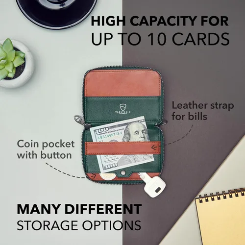 Miniatura 19 de Vaultskin NOTTING HILL - Cartera con cremallera y protección RFID para tarjetas