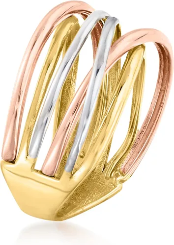 Miniatura 3 de Ross-Simons 14kt Tri-Colored Gold Highway Ring