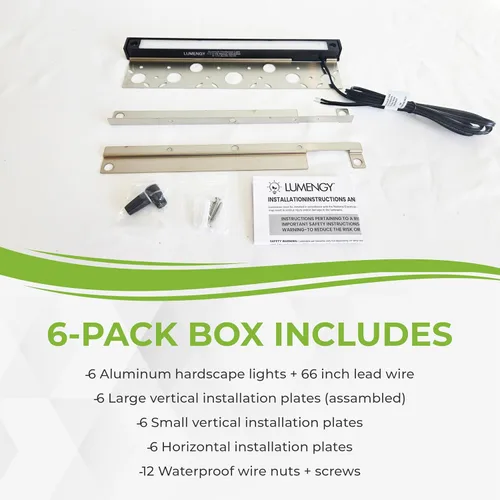 Miniatura 4 de LUMENGY Luz LED Hardscape de 12 pulgadas, 1 a 4 vatios regulable, 2700 K blanco cálido, 12 V, función fácil de reemplazar, incluye 3 placas