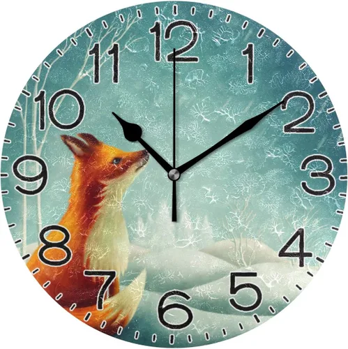 Miniatura 10 de ALAZA Reloj de pared con diseño de pájaros en rama, funciona con pilas, silencioso, de cuarzo, analógico, rústico, estilo rural, redondo, decoración