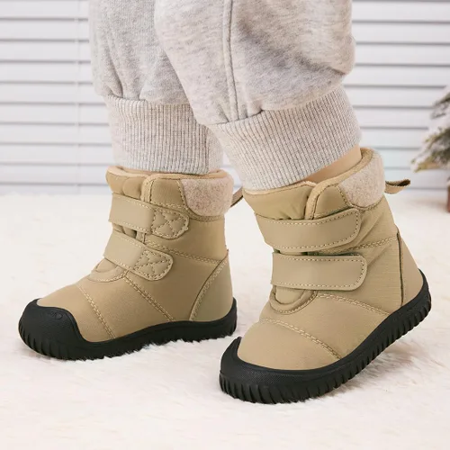 Miniatura 2 de BMCiTYBM Botas de nieve de invierno para bebés y niños pequeños, de piel sintética, cálidas, antideslizantes, zapatos para primeros pasos