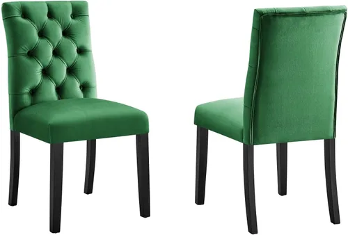 Miniatura 5 de Modway Duchess Performance Velvet - Juego de 2 sillas de comedor, color coñac