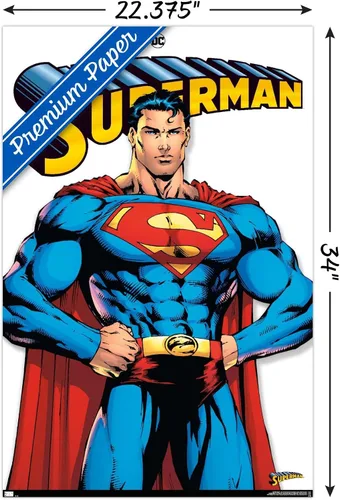 Miniatura 3 de DC Comics Superman Feature Series - Póster de pared, 34 pulgadas de largo x 22.4 pulgadas de ancho, versión premium sin marco