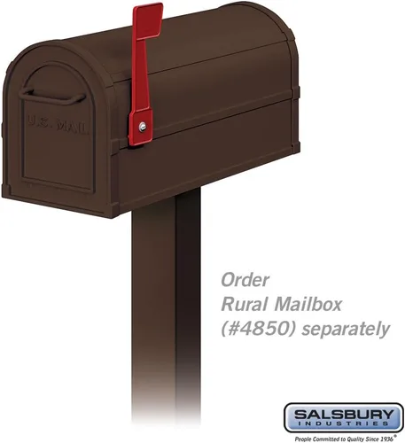 Miniatura 2 de Salsbury Industries 4895BRZ Poste estándar para buzón montado en el suelo, bronce