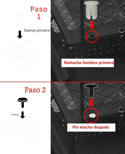 Miniatura 6 de Organizador de escritorio SimpleHouseware de malla con cajón deslizante, doble bandeja y 5 secciones verticales, color negro