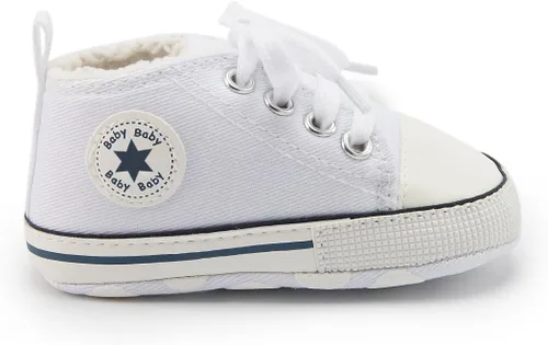 Miniatura 114 de KIDSUN zapatos deportivos altos hasta el tobillo para bebés, niños y niñas con suela antideslizante, suaves, para recién nacidos, zapatos