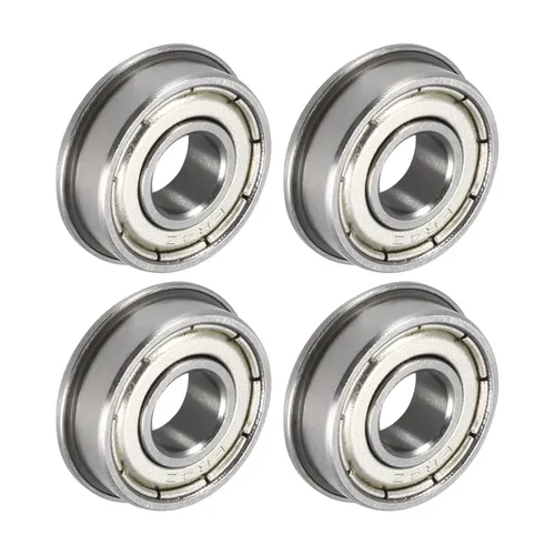 Miniatura 14 de uxcell Rodamiento de bolas con brida FR156ZZ, 20 rodamientos de brida ABEC1 de doble blindaje de acero cromado de 3/16" x 5/16" x 1/8