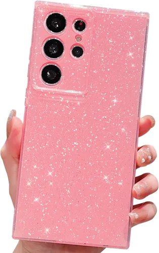 Miniatura 177 de MINSCOSE Compatible con Samsung Galaxy S22 Plus Case, Bonito Color Neón Brillante, con Purpurina Brillante Delgada Resistente a Golpes de Silicona