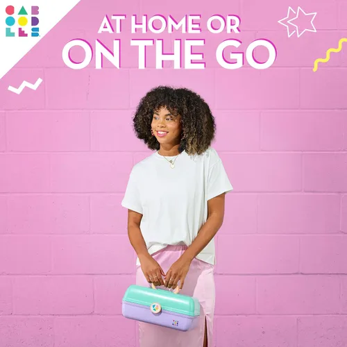 Miniatura 4 de Caboodles Twilight Disco - Organizador cosmético portátil para chicas, estuche de transporte para maquillaje y accesorios, rosa con brillos Rosa