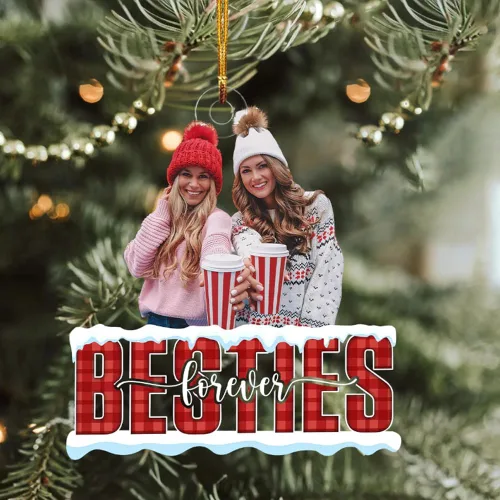 Miniatura 31 de Nazenti Adorno de Navidad personalizado para árbol de pareja, adornos de fotos, bonito diseño