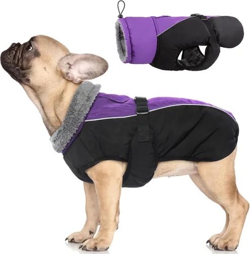 IDOMIK Abrigo de invierno para perro, chaqueta impermeable reflectante para perro para clima frío, abrigos cálidos para mascotas para perros