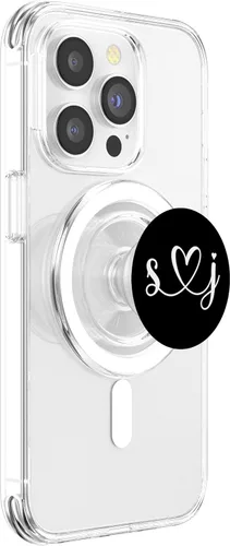 Miniatura 3 de S Love J Bride Boyfriend & Girlfriend Letra S y J Letter PopSockets MagSafe PopGrip para iPhone