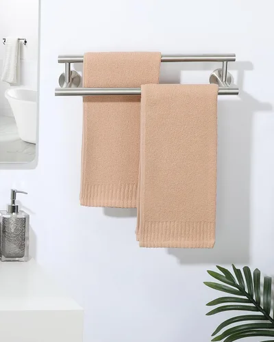 Miniatura 8 de Alise Toallero doble de níquel cepillado, toallero de 16 pulgadas para baño montado en la pared, toallero de baño de acero inoxidable SUS304
