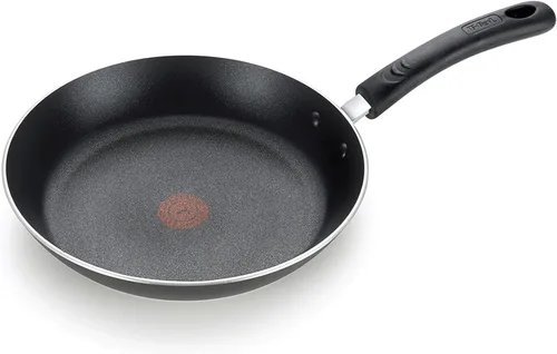 T-fal E93808 Sartén antiadherente profesional, Utensilios de cocina antiadherentes, Sartén de 12.5 pulgadas, Indicador de calor termo-spot, Negro