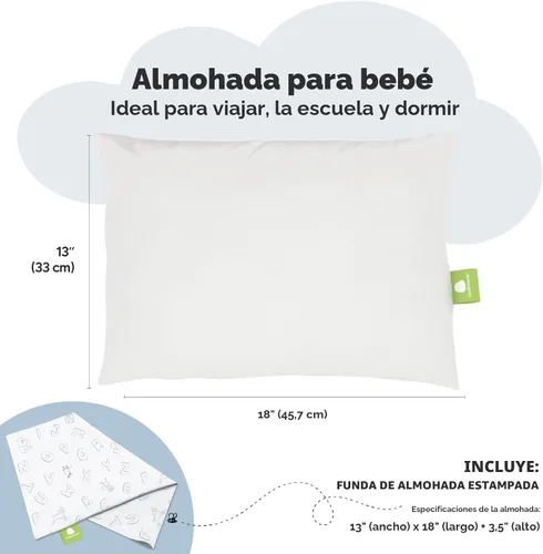 Miniatura 3 de KeaBabies - Almohada con funda para niños pequeños, almohada My Little Dreamy de 13 x 18 pulgadas (ABC Land)