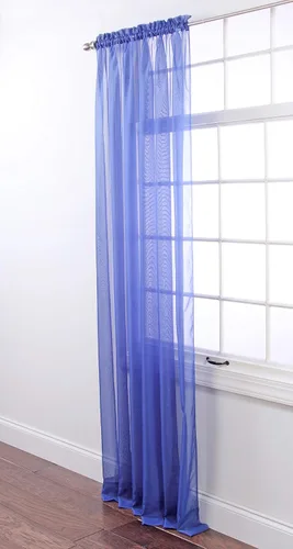 Miniatura 69 de Stylemaster Elegance Cenefa recta de gasa transparente, 60 x 14 pulgadas, color dorado