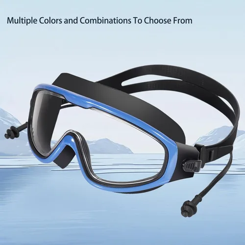 Miniatura 7 de Gafas de natación, visión amplia, visión clara, gafas de natación para adultos, protección UV antivaho, sin fugas, gafas de piscina